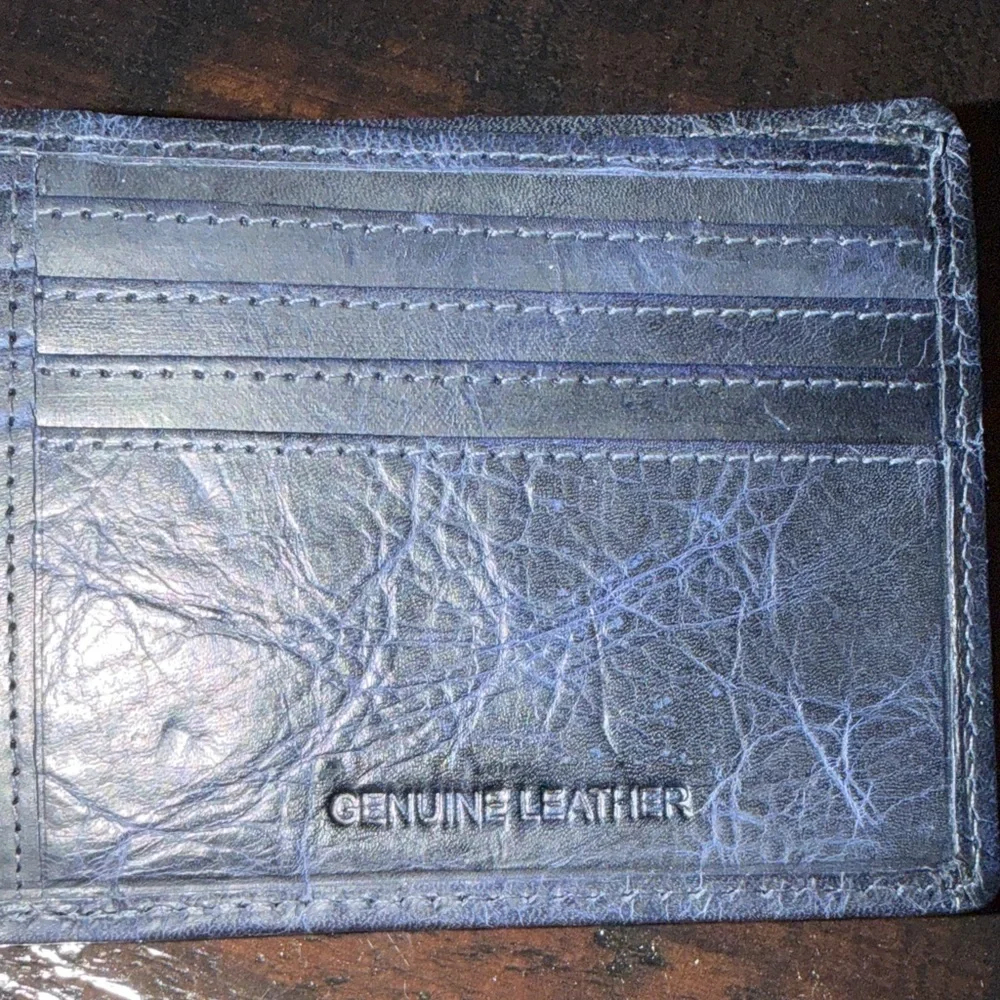 COCHOR Luxury Midnight Blue Leather Wallet